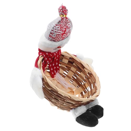 TOYANDONA Christmas Decoration Basket Cute Christmas Basket for Holiday Party Treat Plates for Table Decor As Candy Dish Bowl and Holding Cookies Candy Nuts