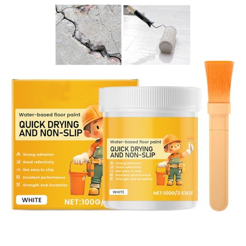 Rivestimento epossidico per pavimenti, vernice barriera contro l'umidità, rivestimento per pavimenti in cemento, asciugatura rapida e robusto, facile da applicare, 2,1 x 0,7 x 12,3 cm, per garage e