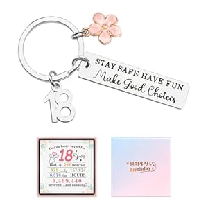 Regalos de cumpleaños número 16, 18, 21 para niñas, llavero de feliz cumpleaños para niñas de 16, 18, 21 años, hermana e hija