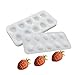 XiaoShenLu Stampo in Silicone Stampo a Ciambella per Bigné,Pudding e Cubi di Ghiaccio, Muffa da Forno, 10 Fori Forma Lamponi