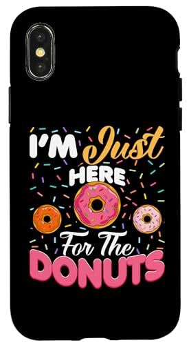 Custodia per iPhone X/XS Donut - Funny I'm Just Here for the Donut Doughnut Lover