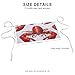 VstaDank Red Lobster Print Server Aprons with 3 Pockets Durable Adjustable Half Aprons Fashion Oil&Waterproof Waist Apron Premium Oxford Cloth Chef Apron for Women And Men