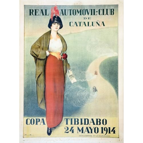 Toile Ramon Casas Automobile Club : l'excellence de la giclée