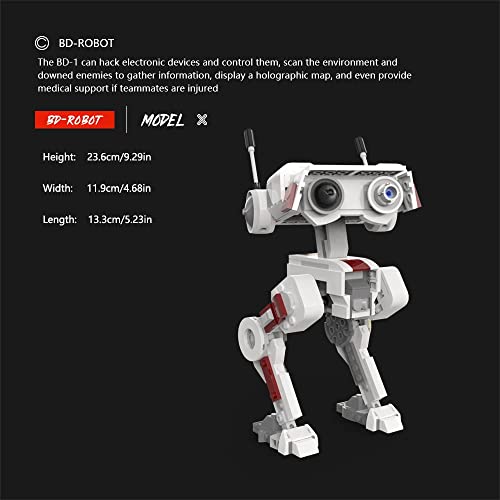 Wimiu Bd-1 Robot Building Block Set,Space Wars Bd1 Action Figure Toys Model,Education Rotatable Robot Building Kits For Collection,Christmas Halloween Birthday Gift For Movie Fans (414 Pcs) #TOP3