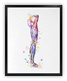 Dignovel Studios 11X14 Unframed Human Leg Muscle Anatomy Orthopedic Knee Ankle Foot Physical Therapy Chiropractic Clinic Watercolor Art Print Poster Wall Hanging Decor DN840