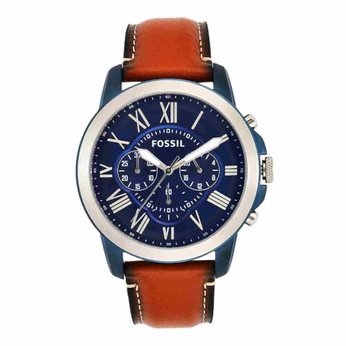 Fossil Herren Chronograph Quarz Uhr mit Leder Armband FS5151