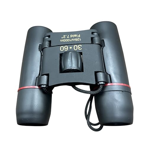 Binoculares compactos 30x60 negros miniatura 3