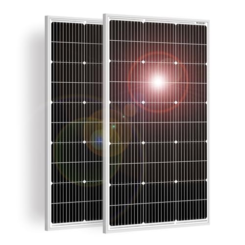 DOKIO ソーラーパネル 200W 18V 100w*2枚 単結晶 超高効率 弱光環境でも安定出力...