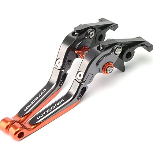 XEBRAD Dla INTEGRA, dla 750 DCT NC750D 2014 2015 2016 2017, składane wysuwane regulowane aluminiowe hamulce CNC dźwignie sprzęgła Dźwignia sprzęgła motocykla(Titanium Orange)