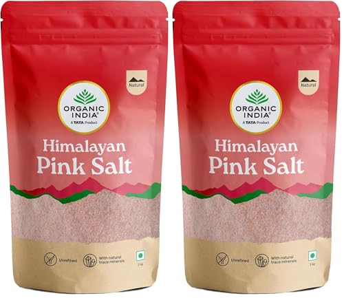 Image of Organic India Pink Rock Salt, 1Kg Pouch (Pack of 2)