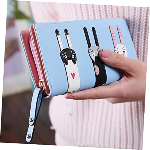 LIFKOME Wallet for Women Cute Pu Zipper Purse Compartments Faux Money Storage Bag for Travel School Shopping and Daily Use2
