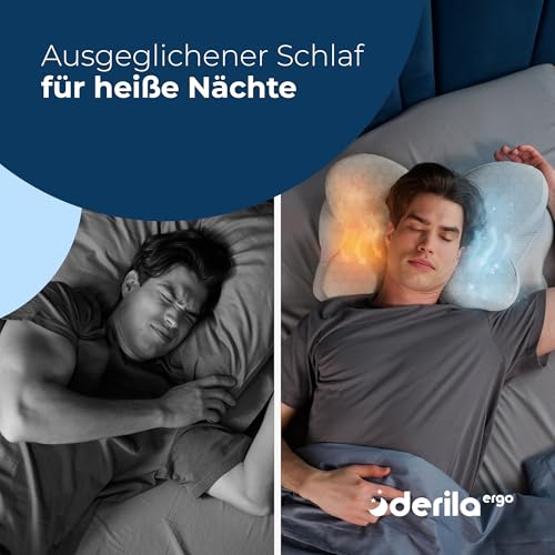 Derila Ergo Thermal Kissenbezug mit PCM – Innovativer Kopfkissenbezug für Kühlende & Wärmende Temperaturregulierung