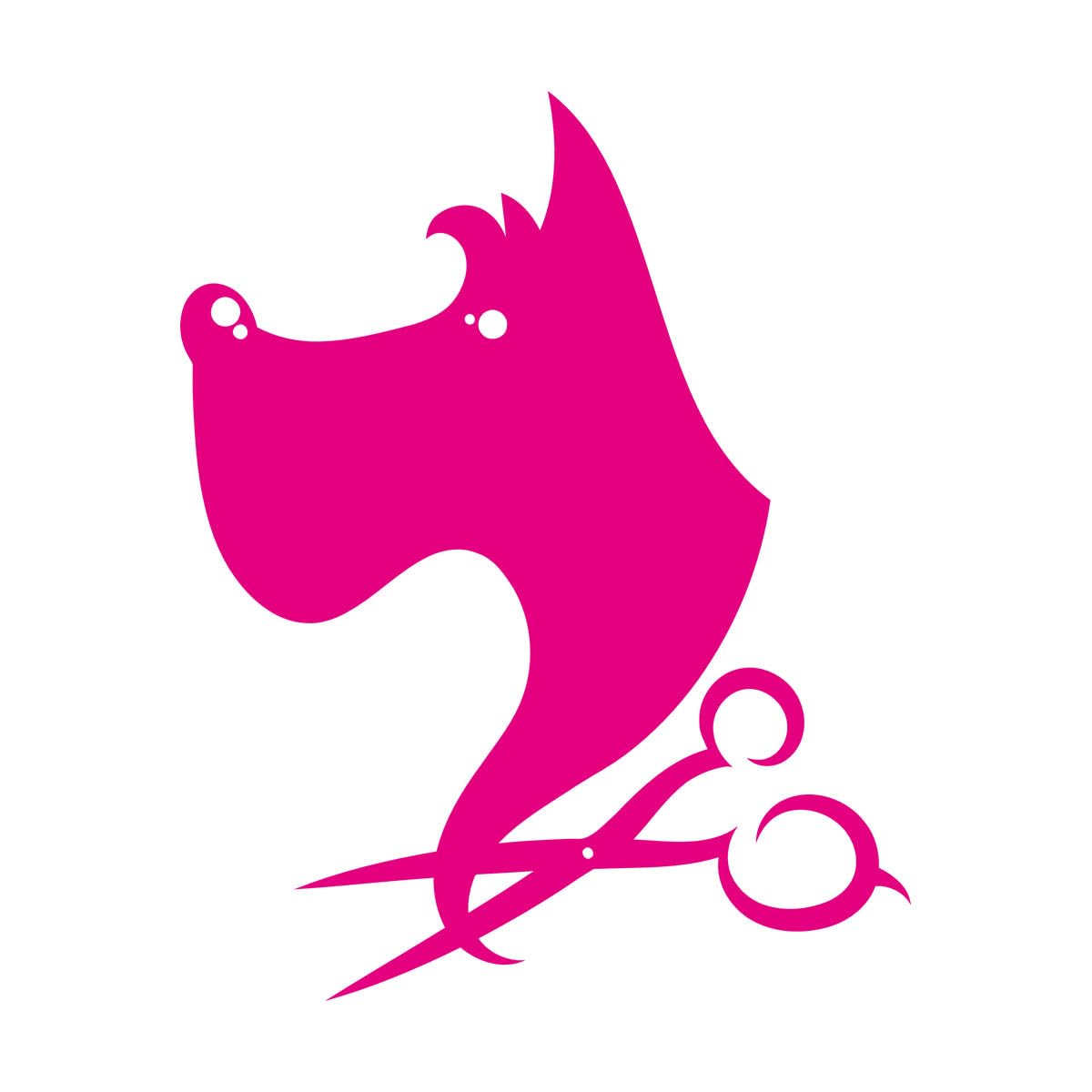 Wall Vinyl Sticker Decor Pet Dog Puppy Scissors Grooming Salon 81x100.8cm Multiple Size Options Extra Large Rosered