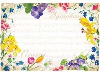 Hoffmaster Symphony Flowers Paper Placemats 50 Per Pack