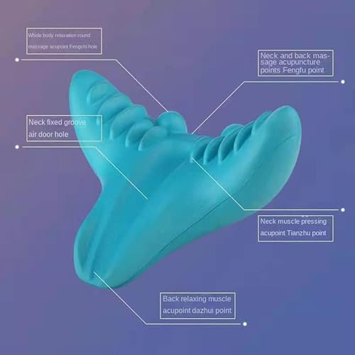 Neck Stretcher Neck and Shoulder Relaxer,Portable Cervical Traction Device Neck Stretcher,Neck Posture Corrector Chiropractic Pillow for TMJ Pain Relief and Cervical Spine Alignment