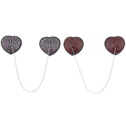 Cache-tétons autocollants réutilisables strass chaîne métal lingerie femme
