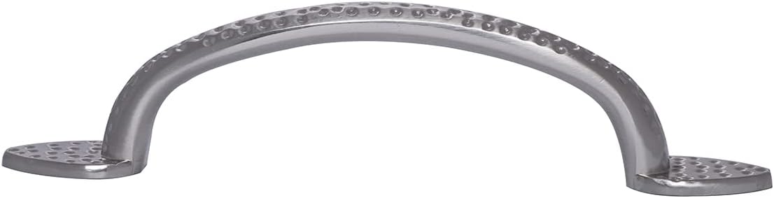 South Main Hardware Triangle Foot Cabinet Drawer Pull Handle, 5.5" Length (3.75" Hole Spacing Center), Satin Nickel, Includes Mounting Hardware, 10-Pack