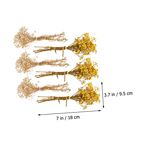 Ramo de 6 flores secas artificiales Babys Breath miniatura 7