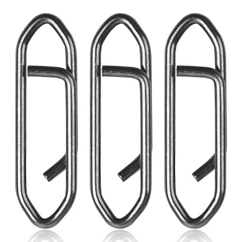 Speed Clips for Fishing Lures Power Fishing Clips Fishing Speed Clips Fishing Lure Clips High Strength Stainless Steel Connector Fishing Snaps Swivels Fishing Tackle Easy Change Lure Quick Change
