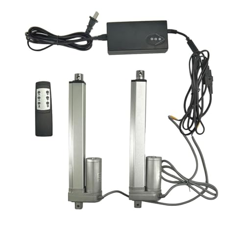 Vérin linéaire 220V course 250mm charge 80kg pour trappes et charges lourdes