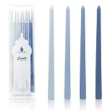 12 Inch Long Taper Candles for Home Decoration, 4 Pack Color-Gradient Candlesticks for Dinner Party