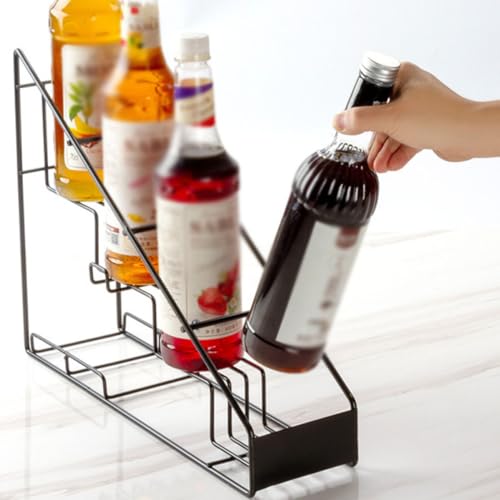Organisateur pour bouteilles de sirop à compartiments multiples pour bar à café - 7