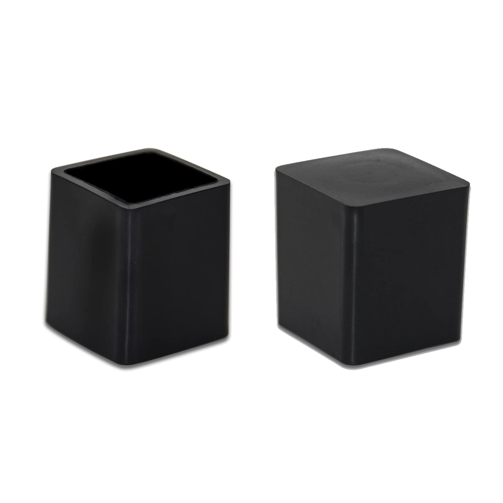 Flyshop Furniture Feet Ferrules Caps Chair Leg Floor Protectors Flexible PVC Furniture Table Covers, Square Legs, 8PCS, 3/4" x 3/4", 19 x 19 mm, Black