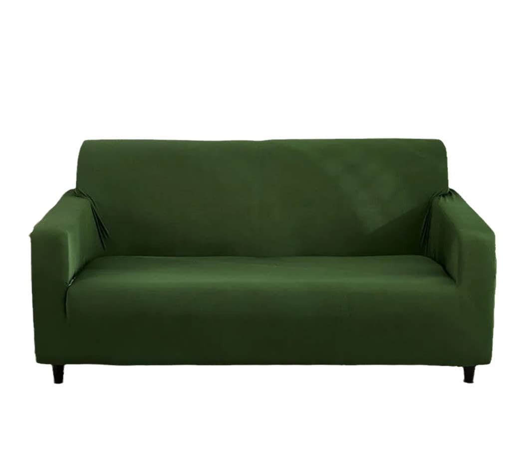 Housse de canapé de couleur unie élastique salon style vintage