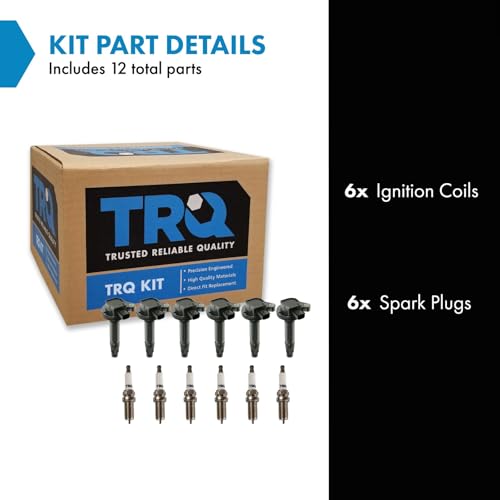 TRQ Ignition Coil & Spark Plug Kit 12 Piece Iridium Spark Plugs Compatible with 2011-2018 Ford F-150 Edge Explorer Flex Mustang Police Interceptor Transit 2011-2016 Lincoln MKX MKZ MKS MKT Non-Turbo by TRQ - Image 2
