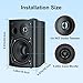 Herdio 5.25 Inches 600 Watts Passive Indoor Outdoor Speakers Wired Waterproof,Wall Mount Speakers with Loud Volume Suitable for Patio,Garden Home Theater,Black (2 Pairs)