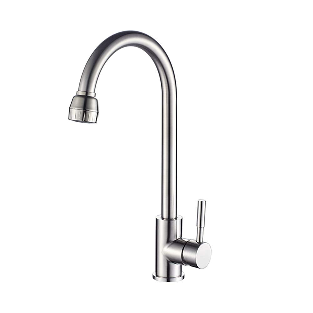 Robinet d'évier de cuisine en acier inoxydable 304 mural et durable
