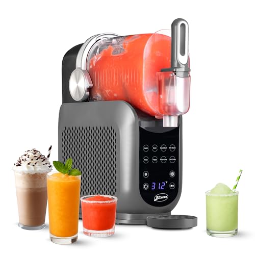 BLIZZEE Máquina de granizado para el hogar, 64 onzas, máquina de bebidas congeladas con 6 programas preestablecidos, no necesita hielo, pantalla LED, perfecta para batidos, margaritas, batidos