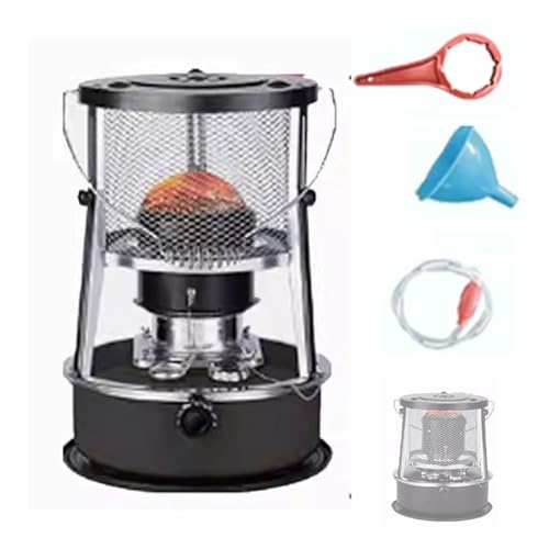 Chauffage Exterieur Chauffage Terrasse Pellet 2600 W Autonome Multifonctionnel Aucune Prise Électrique Requise Puissance Et Hauteur Réglables 33 X 33 X 34-46 Cm(Black)