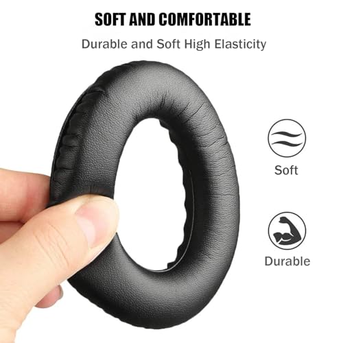 Repuesto Almohadillas para Bose QuietComfort 35 ii/QC35/QC25/QC2/QC15/Ae2/Ae2i/Ae2w, Espuma Aislante de Sonido Engrosada, Almohadillas de Cuero Suave para Bose (Negro) miniatura 6