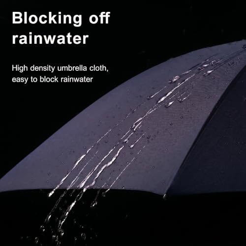 Image of ginoya brothers 3-Fold Folding Travel Umbrella with Wooden Handle Automatic Open & Close UV Protection Umbrella for Men & Women Compact Windproof Sun & Rain Protection