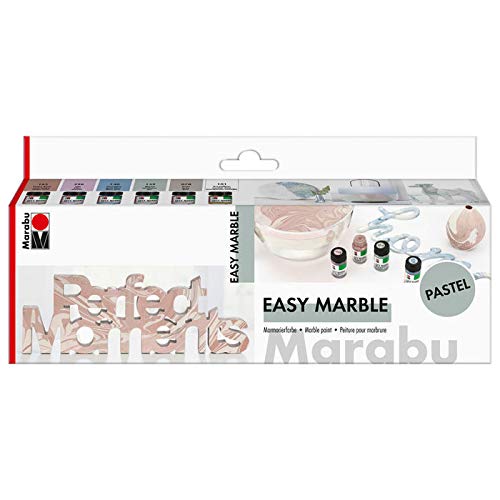 PAINT IT EASY NEU Easy Marble PASTELL Marmorierfarben-Set
