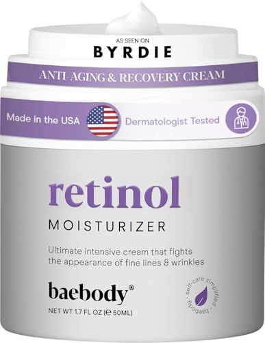 Baebody Made in USA Retinol Cream for Face - Anti Aging Face Cream for Fine Lines and Wrinkles -...