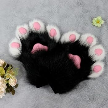 hbbhml Animal Paw Claw Handschoenen Leuke Kat Vos Beer Pluche Halloween Kerst Running Cosplay Kostuum Winter Warme Handschoenen Wanten, Tuose, Eén Maat