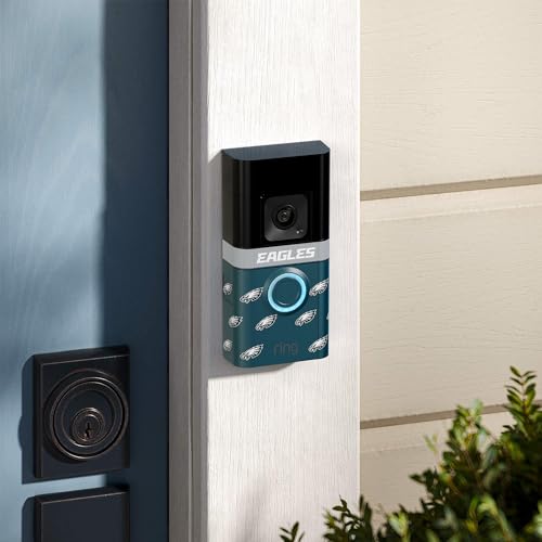 Image of All-New Limited Edition, Official NFL Faceplate for Ring Doorbells - Video Doorbell 3, Video Doorbell 3 Plus, Video Doorbell 4, Battery Doorbell Plus, and Battery Doorbell Pro | Philadelphia Eagles