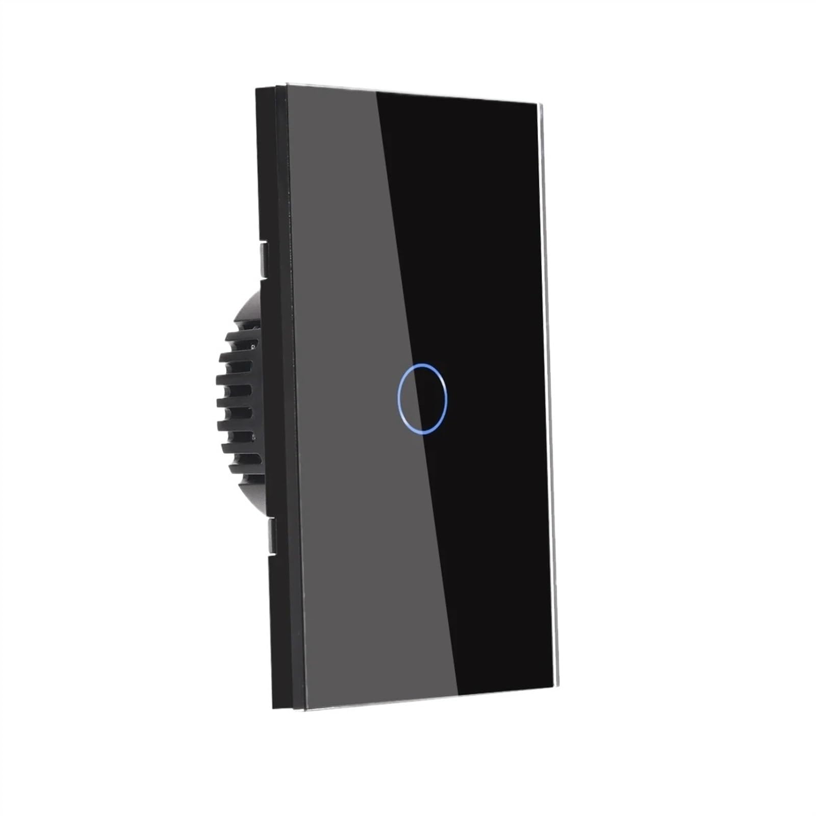 Interruptor de luz de pared,Interruptor de luz dom Bingoelec-interruptor de luz de pared táctil estándar de EE. UU., pantalla táctil de cristal de lujo, sin WiFi, no es un interruptor inteligente(Blac