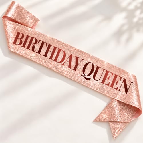 Image of Curated Cart Birthday Crown and Sash for Women Birthday Girl Sash & Rhinestone Tiara Set - Birthday Decorations Birthday Girl Crowns Tiaras for Women