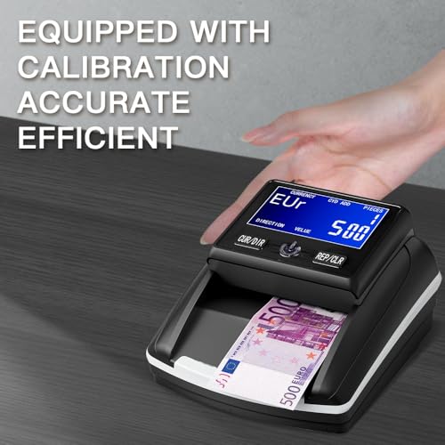 Banknotenprüfer & Geldzählmaschine 2in1 STANEW, Geldscheinprüfer für falsche Euro-, Pfund-, Dollarscheine, Kompakt für Jederzeit und überall