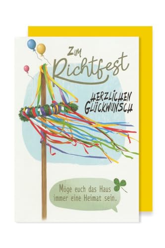 Richtfest Karte Grußkarte Glückwunsch Richtkranz 16x11cm Richtfest Karte Grußkarte Glückwunsch Richtkranz 16x11cm