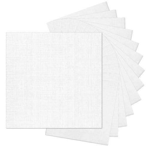 12x12 White Linen Textured Cardstock, Goefun White Card Stock Paper...