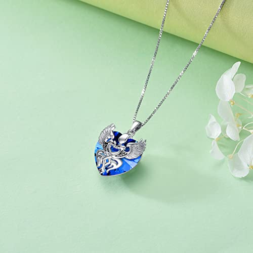 Proess Sterling Silver Phoenix Necklace For Women Girls Couple Phoenix Pendant Jewelry Gift Phoenix Nirvana Firebird Necklace Birthday Christmas Valentine's Day Gifts #TOP5