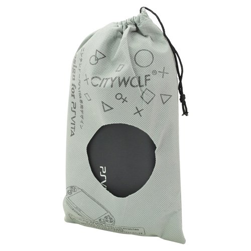 Protective Dual Zipper Hard Leather Case Travel Carrying Case with Carabiner Clip for PS Vita - Black