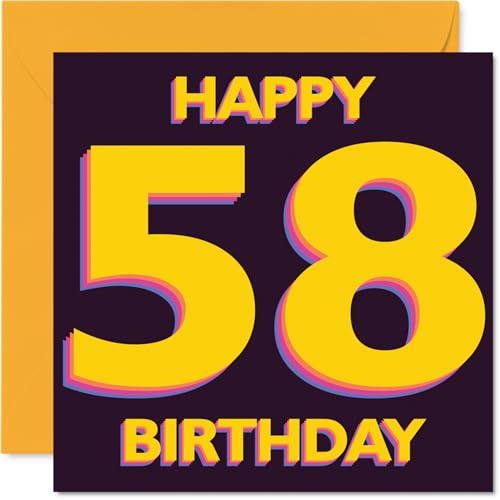Stuff4 �V�ѐS�̂���58�΂̒a�����J�[�h - ��_�Ŗ��邢 - ��ۓI�ȃC�G���[�ƃp�[�v����58���`�[�t - �}�C���X�g�[�����}�[�N����ڗ����@ - 5.7�C���`�l�� �����t��