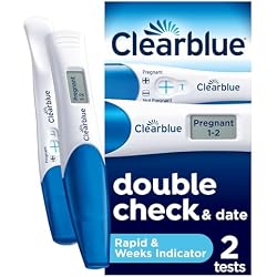 Clearblue Pregnancy Test Double-Check Early & Date Combo Pack, 2
