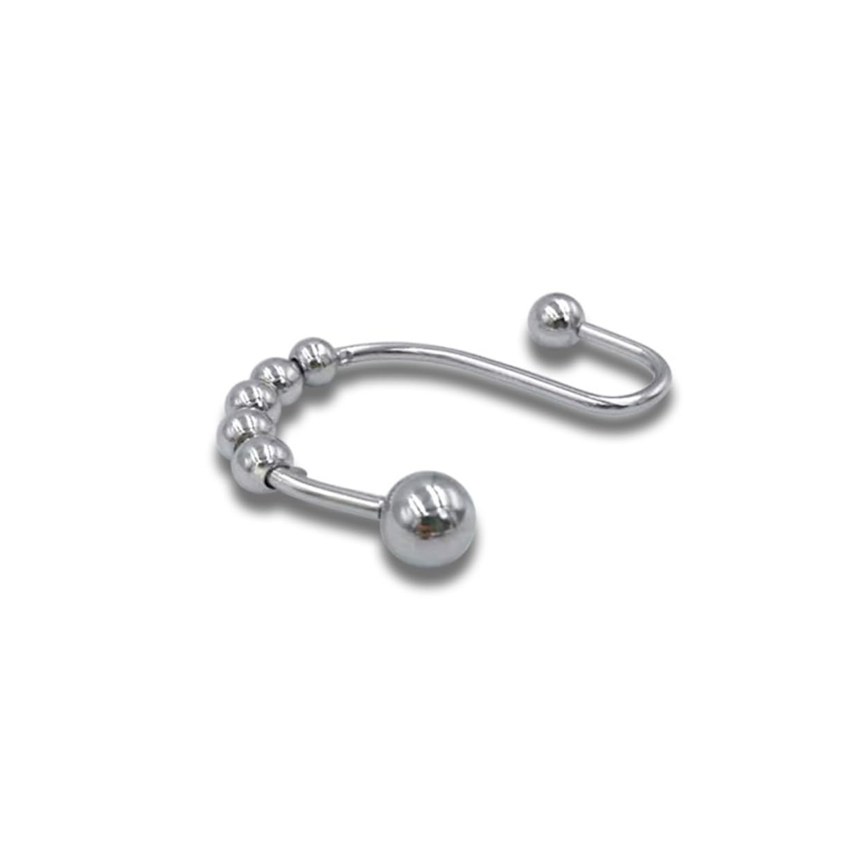 PRETYZOOM 12pcs Shower Curtain Hook Drapery Hooks Chrome Brushed Curtain Hooks Shower Curtains Creative Curtain Hook Bathroom Hook Metal Hook Metal Curtain Hook Silver