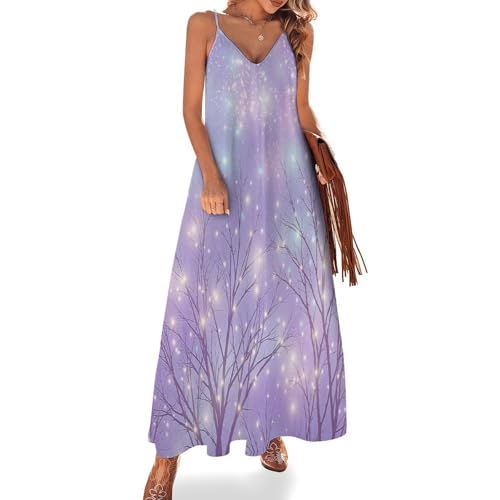Robe longue femme boho violette idéale pour vos vacances à la plage